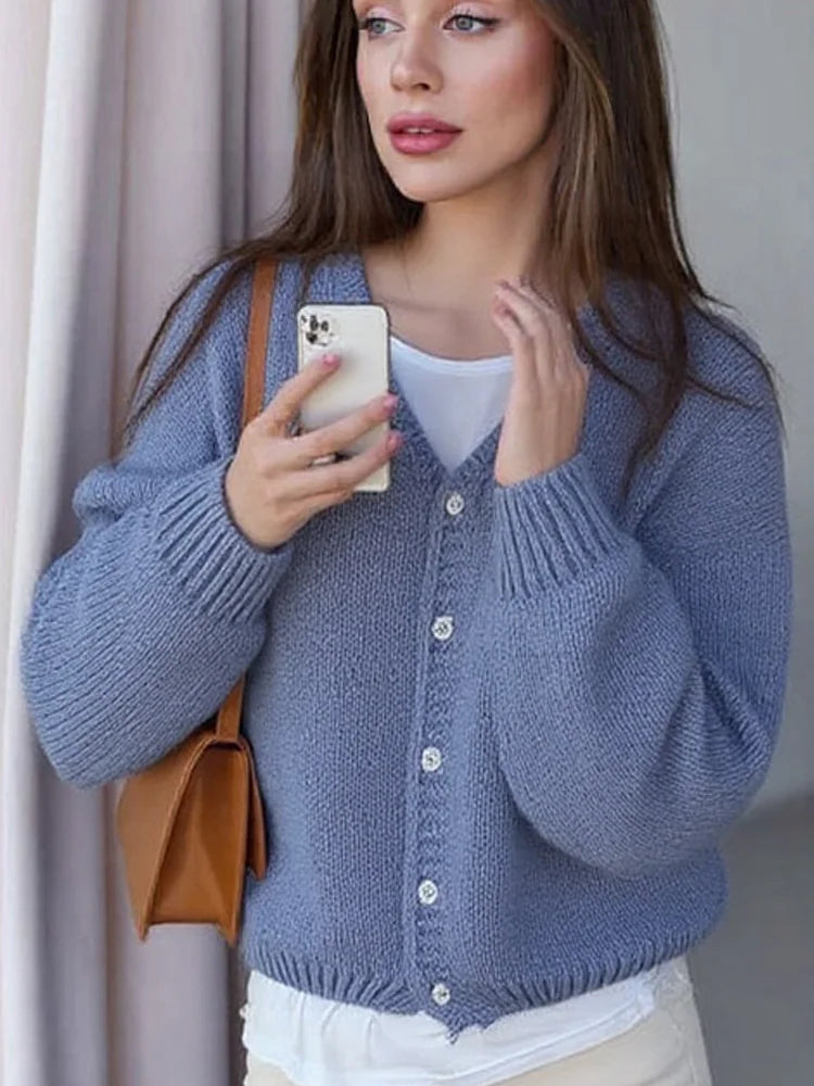 New Fashion Long Sleeve Cardigan Sweater Women Autumn Winter Casual Loose Knitted Sweater Coat Women Elegant Lady Outwear